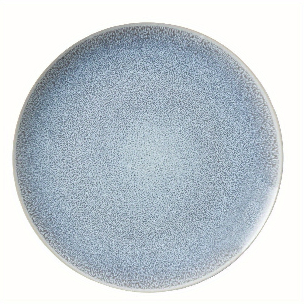 16pcs blue pottery tableware set, round design, durable and beautiful, suitable for daily use