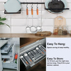 Stainl Steel Kitchen Utensils Set with Wooden Handle 6 PCS Profional Cooking Utensils Set Wok Spatula Ladle Skimmer Slotted Spatula Turner Spaghetti Spoon Large Spoon