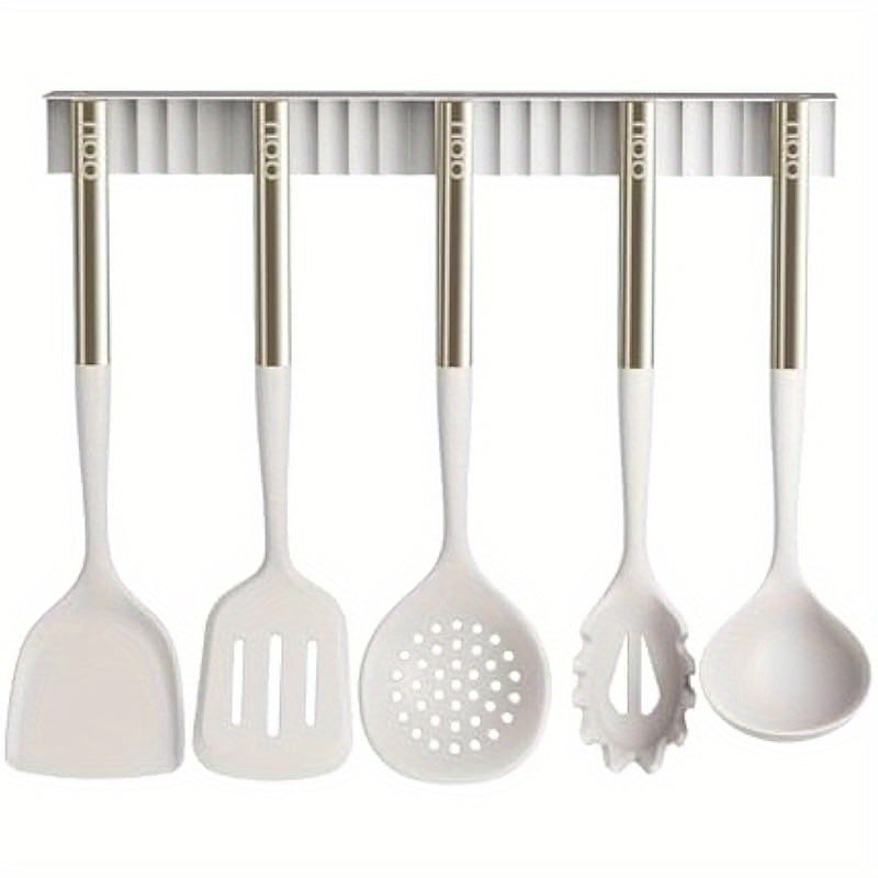 Silicone Kitchen Cooking Utensils Set 446°F Heat Resistant Kitchen Utensils Set with Magnetic Holder 6pcs Chef Spatula Set Kitchen Tool with Stainless Steel