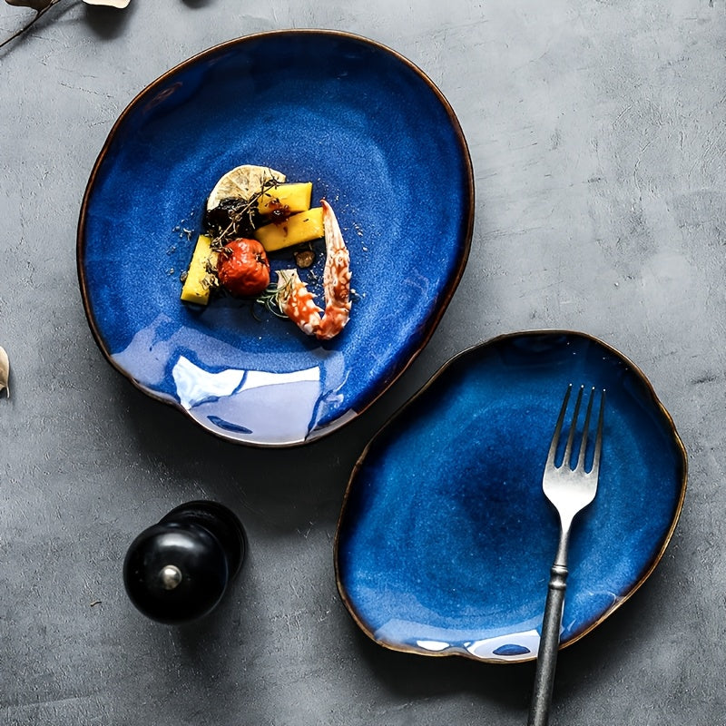 20pcs Scandinavian Style Ceramic Dinnerware Set - Cat's Eye Blue