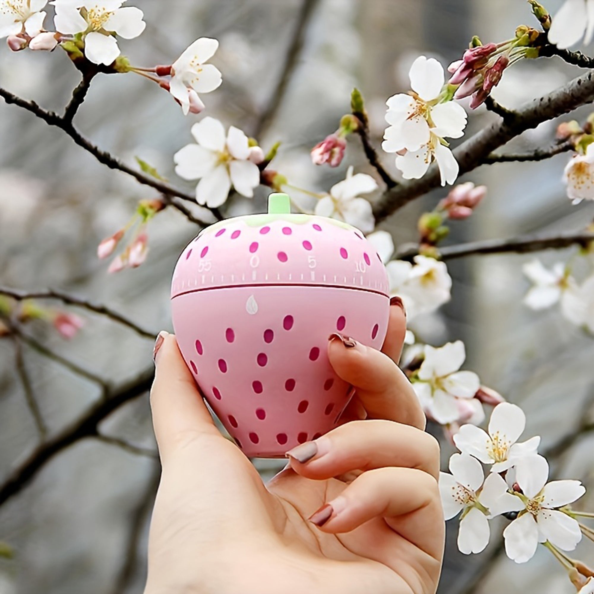 Mechanical Kitchen Timer Cute Strawberry Countdown Timer 60 Minute Cooking Timer Reminder for Home