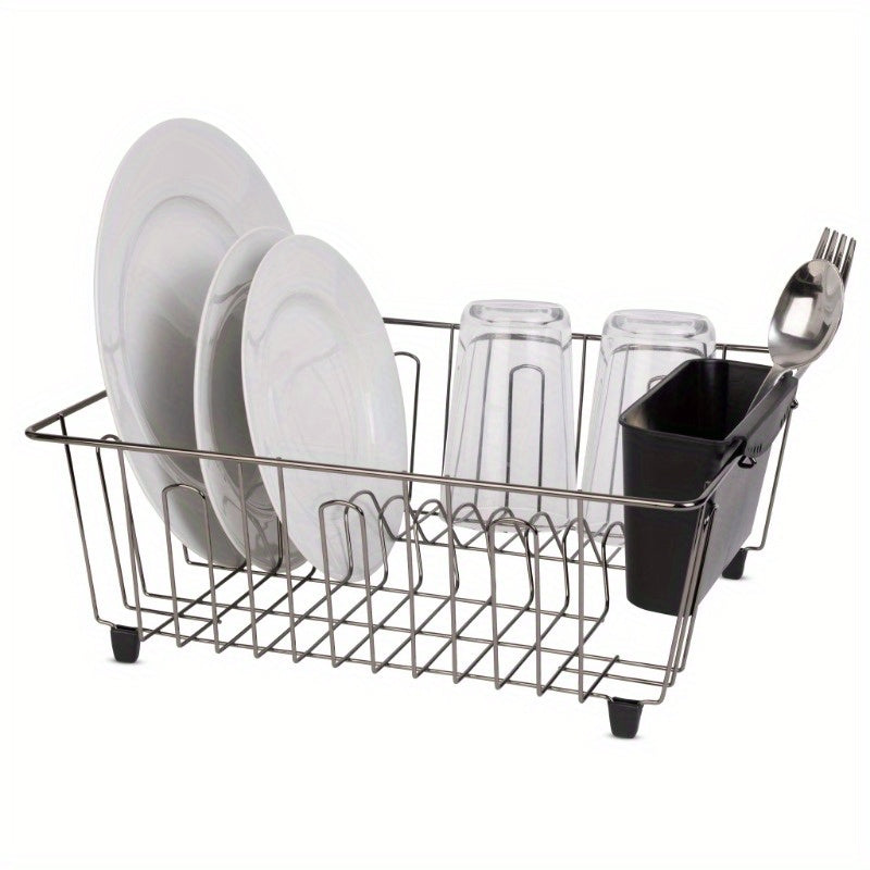 Kitchen rack. 2 pack Small Dish Drainer Rack Chrome Black