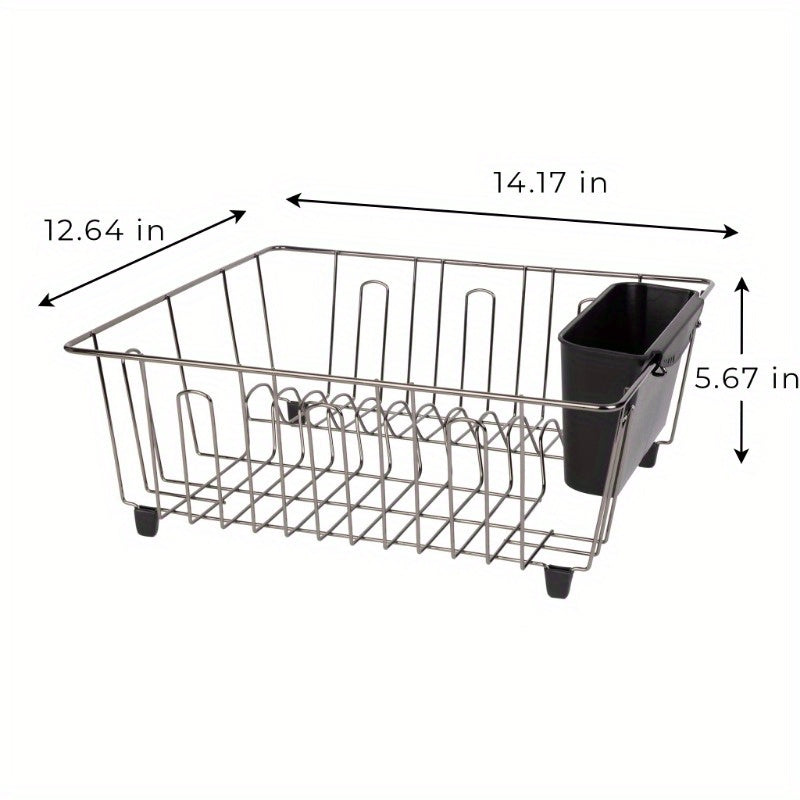 Kitchen rack. 2 pack Small Dish Drainer Rack Chrome Black